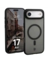 Etui z pierścieniem magnetycznym Bizon Case MatteO do Apple iPhone 17 Air przydymione-czarne