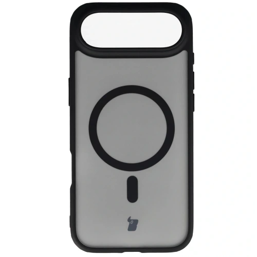 Etui z pierścieniem magnetycznym Bizon Case MatteO do Apple iPhone 17 Air przydymione-czarne