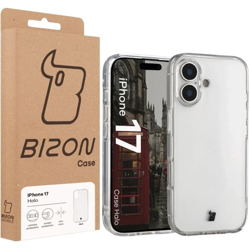 Etui Bizon Case Halo do Apple iPhone 17 przezroczyste