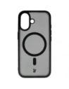 Etui z pierścieniem magnetycznym Bizon Case MatteO do Apple iPhone 17 przydymione-czarne