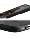 Etui z pierścieniem magnetycznym Bizon Case MatteO do Apple iPhone 17 przydymione-czarne