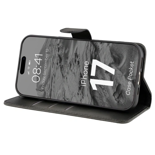Etui z klapką Bizon Case Pocket do Apple iPhone 17 czarne