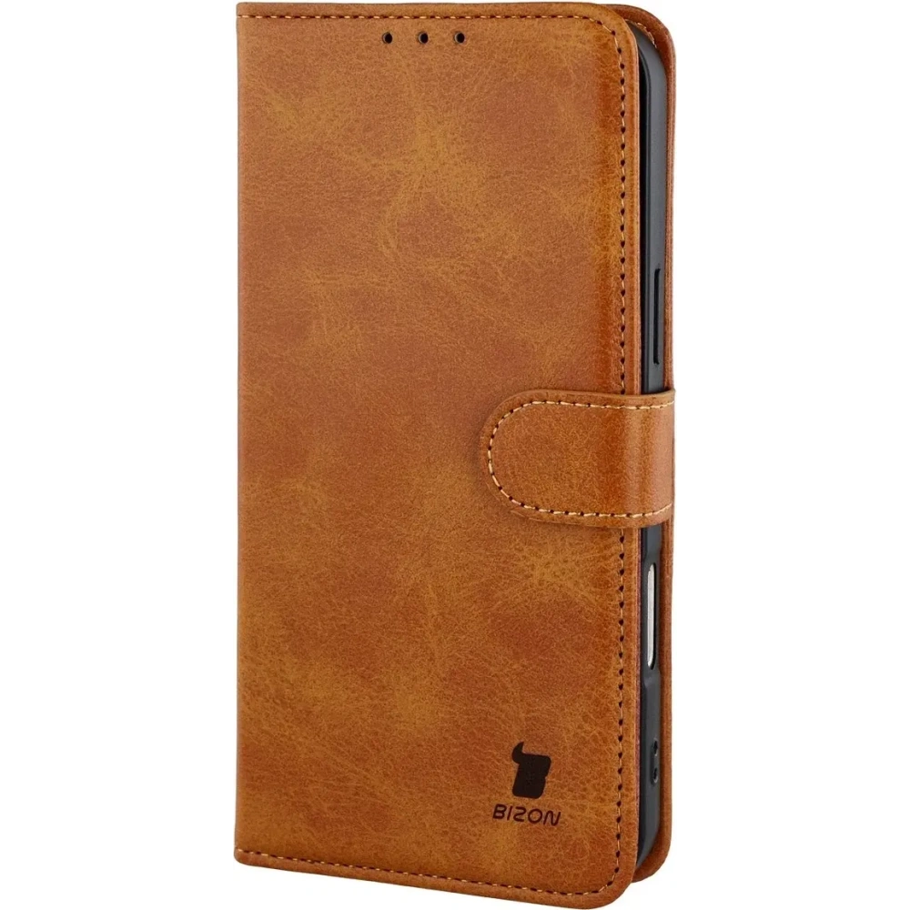 Etui z klapką Bizon Case Pocket do Apple iPhone 17 Pro Max brązowe