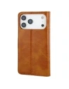 Etui z klapką Bizon Case Pocket do Apple iPhone 17 Pro Max brązowe