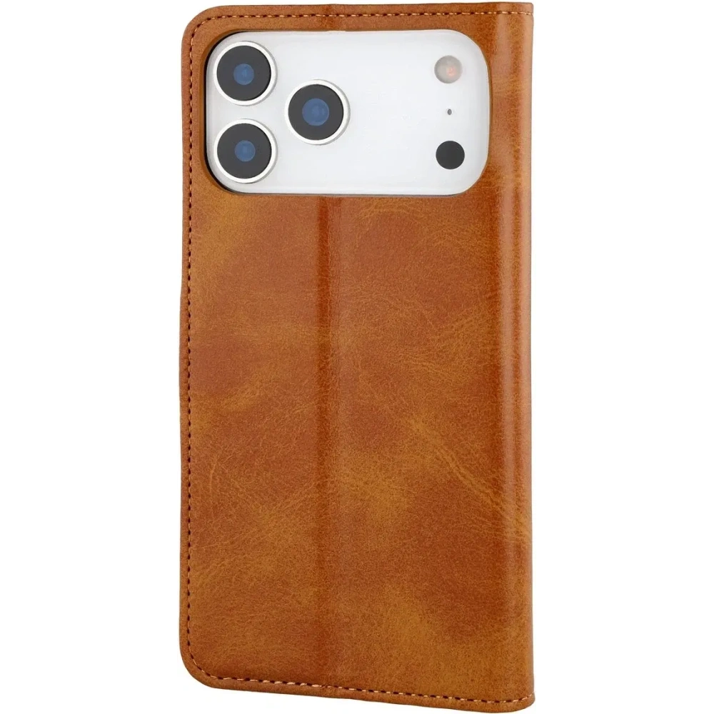 Etui z klapką Bizon Case Pocket do Apple iPhone 17 Pro Max brązowe