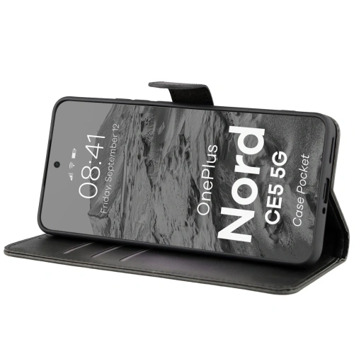 Etui z klapką Bizon Case Pocket do OnePlus Nord CE5 5G czarne