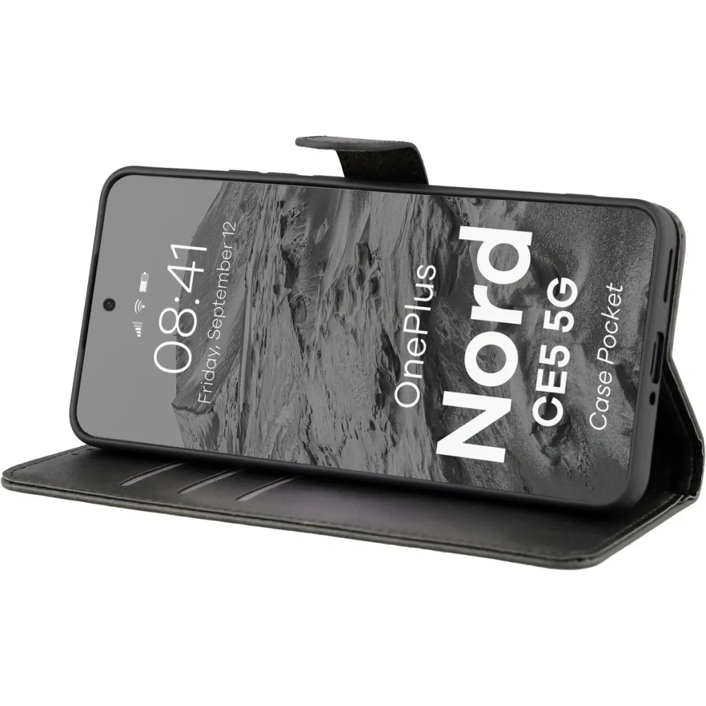Etui z klapką Bizon Case Pocket do OnePlus Nord CE5 5G czarne