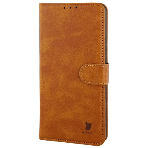 Etui z klapką Bizon Case Pocket do OnePlus Nord CE5 5G brązowe