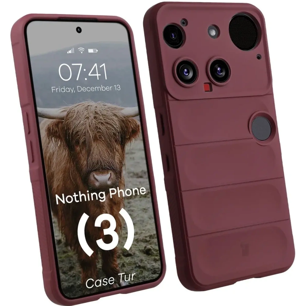 Pancerne etui Bizon Case Tur do Nothing Phone (3) burgundowe