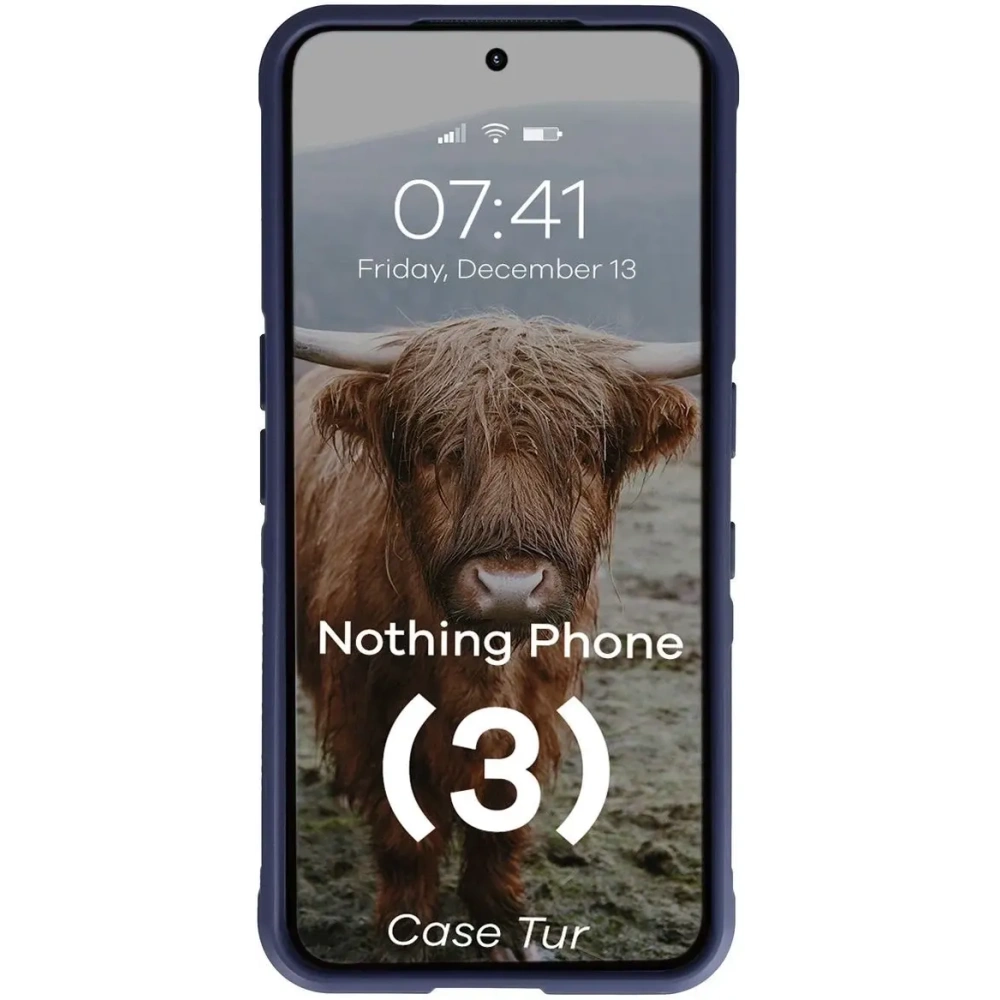 Pancerne etui Bizon Case Tur do Nothing Phone (3) granatowe