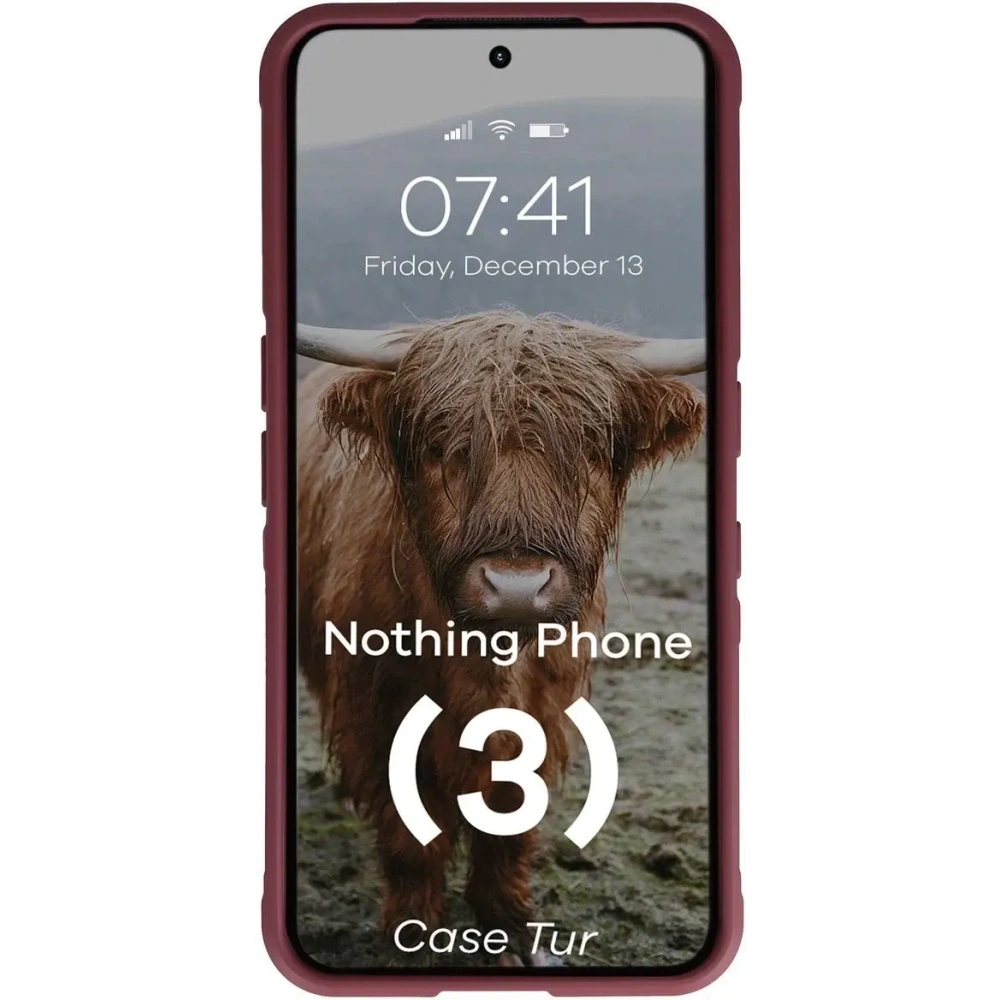 Pancerne etui Bizon Case Tur do Nothing Phone (3) burgundowe