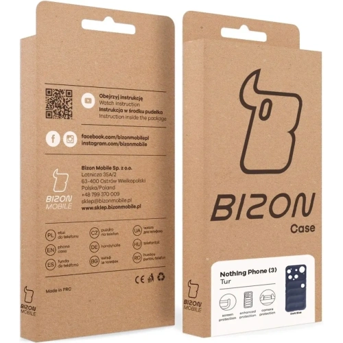 Pancerne etui Bizon Case Tur do Nothing Phone (3) granatowe