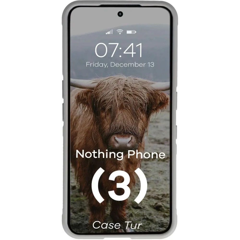 Pancerne etui Bizon Case Tur do Nothing Phone (3) jasnoszare
