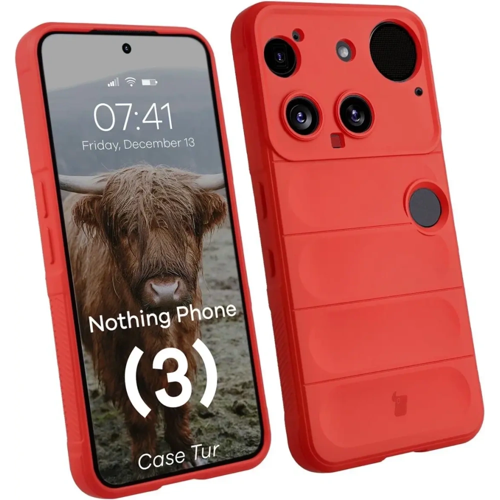 Pancerne etui Bizon Case Tur do Nothing Phone (3) czerwone