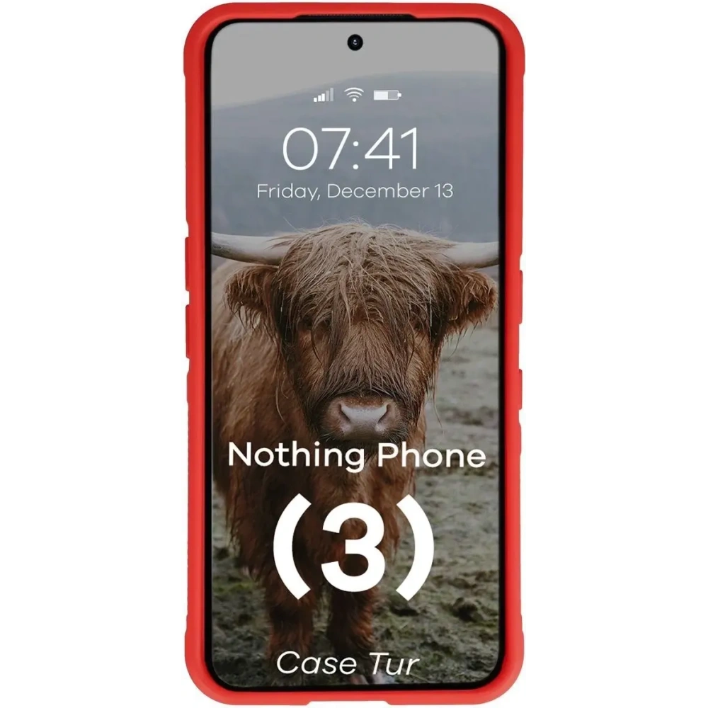 Pancerne etui Bizon Case Tur do Nothing Phone (3) czerwone