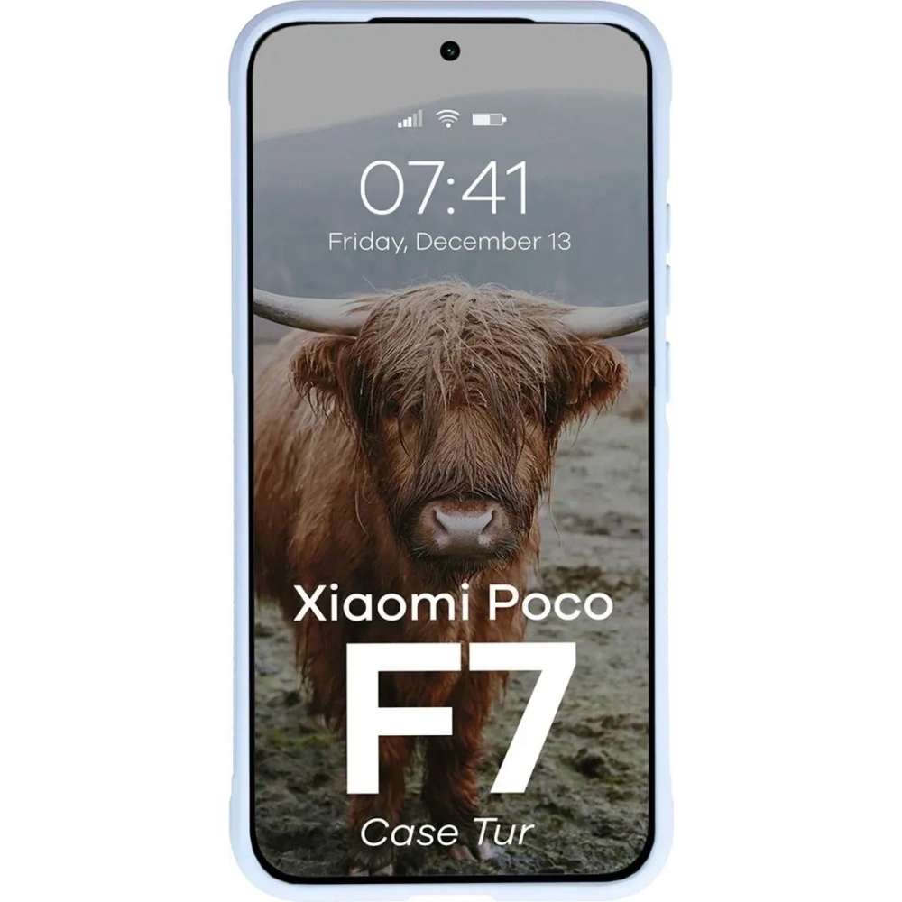 Pancerne etui Bizon Case Tur do Xiaomi POCO F7 jasnoniebieskie