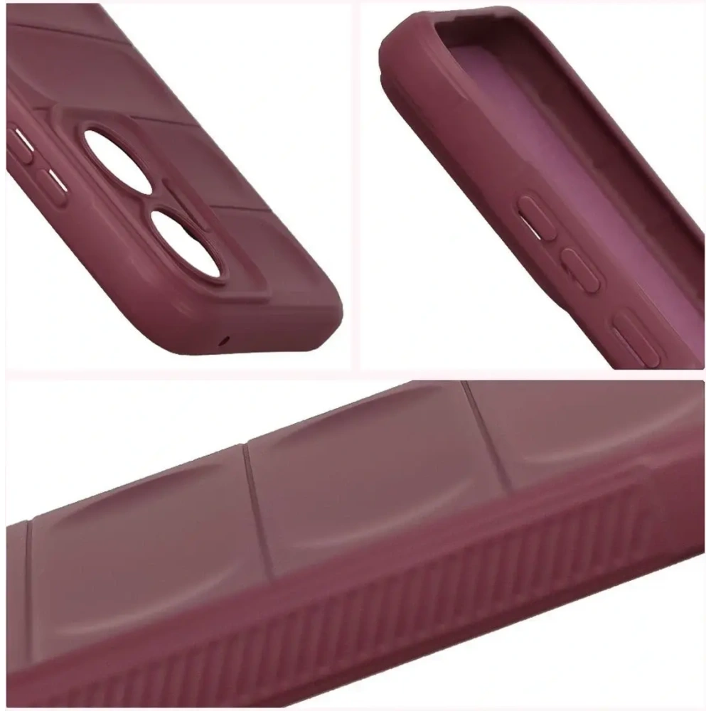 Pancerne etui Bizon Case Tur do Xiaomi POCO F7 burgundowe