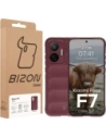Pancerne etui Bizon Case Tur do Xiaomi POCO F7 burgundowe