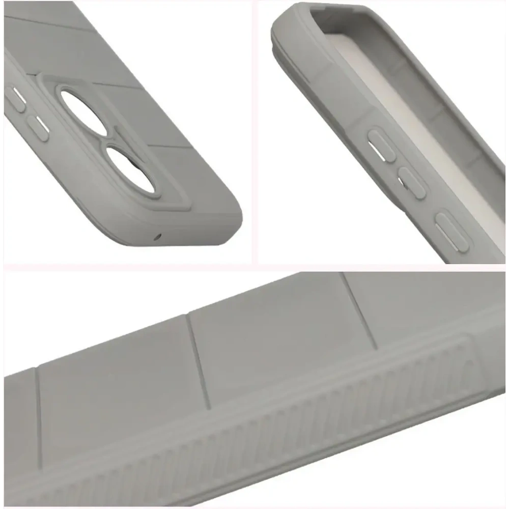 Pancerne etui Bizon Case Tur do Xiaomi POCO F7 jasnoszare