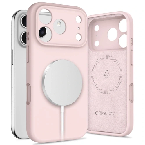 Etui Tech-Protect Silicone MagSafe do Apple iPhone 17 Pro Max Pink Pearl