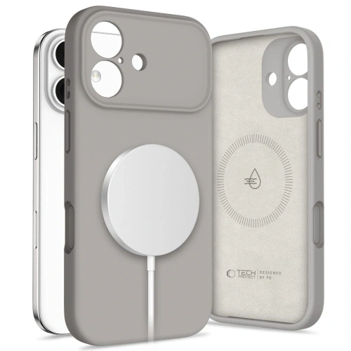 Etui Tech-Protect Silicone MagSafe do Apple iPhone 17 Stone Grey