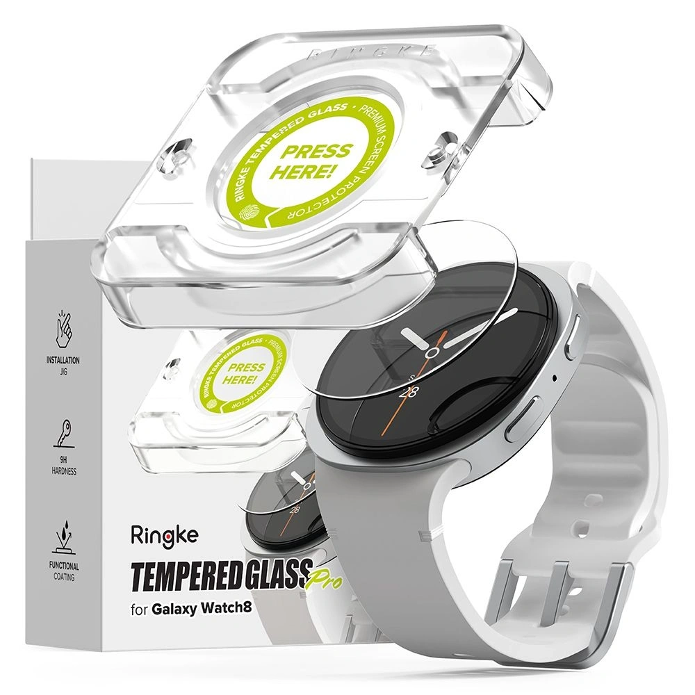 Szkło hartowane Ringke Tempered Glass Pro do Samsung Galaxy Watch 8 44mm Clear [2 PACK]
