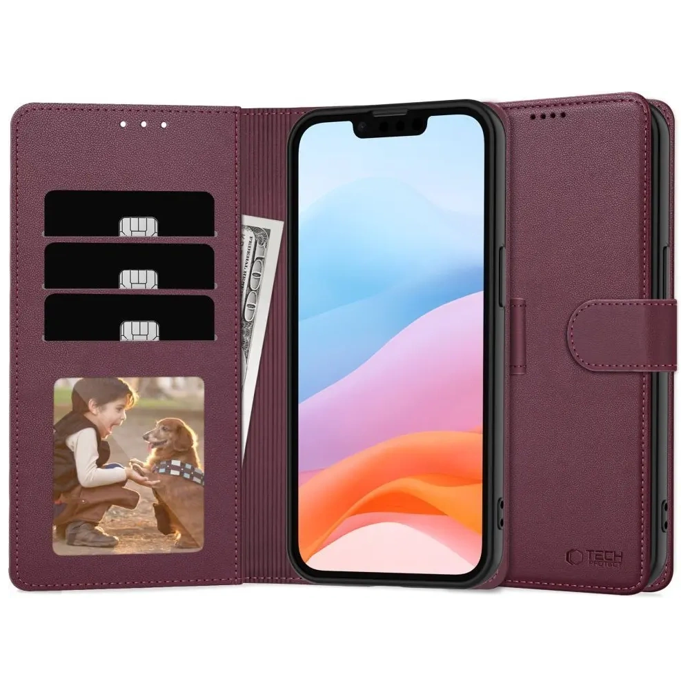 Etui z klapką Tech-Protect Wallet do Samsung Galaxy A26 5G / A17 4G / 5G Mulberry