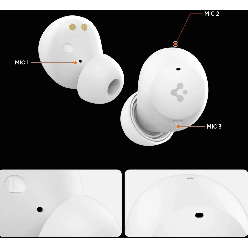 Bezprzewodowe słuchawki dokanałowe Spigen SA2401 ANC Pro In-ear Earphone White