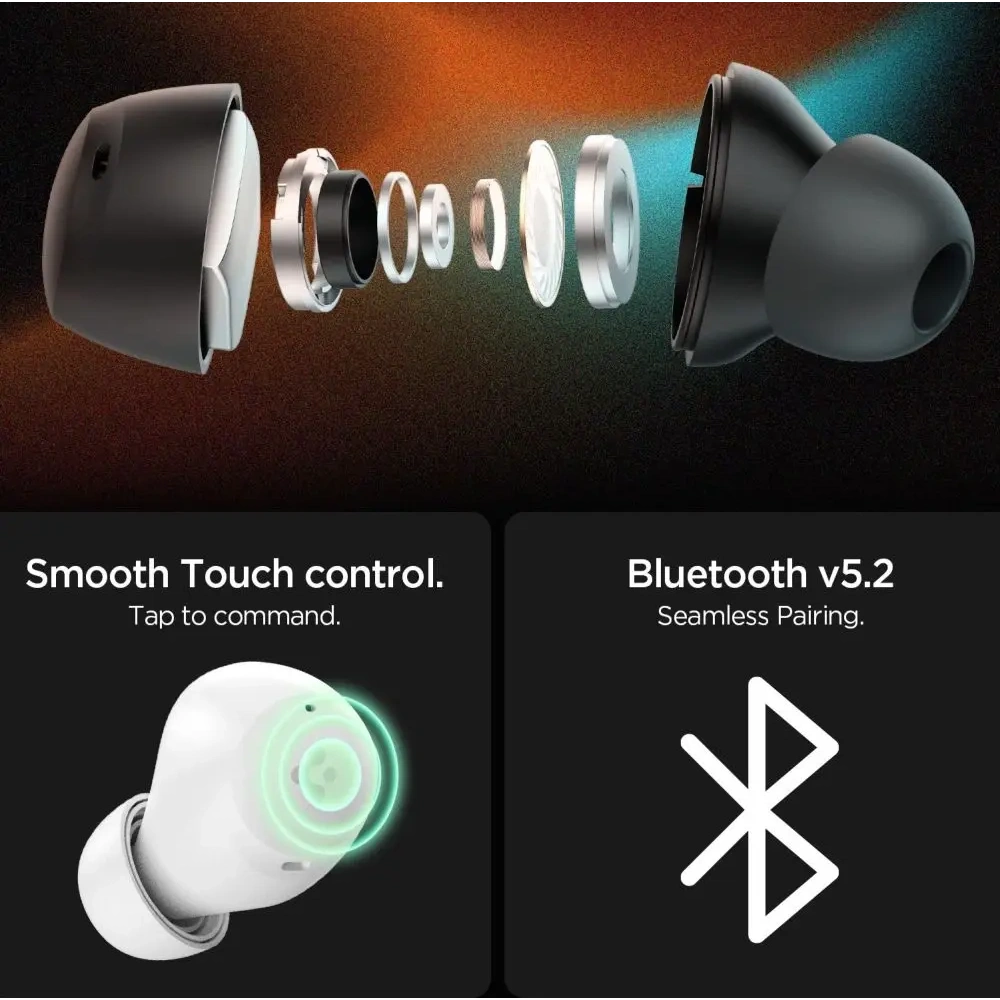 Bezprzewodowe słuchawki dokanałowe Spigen SA2401 ANC Pro In-ear Earphone White