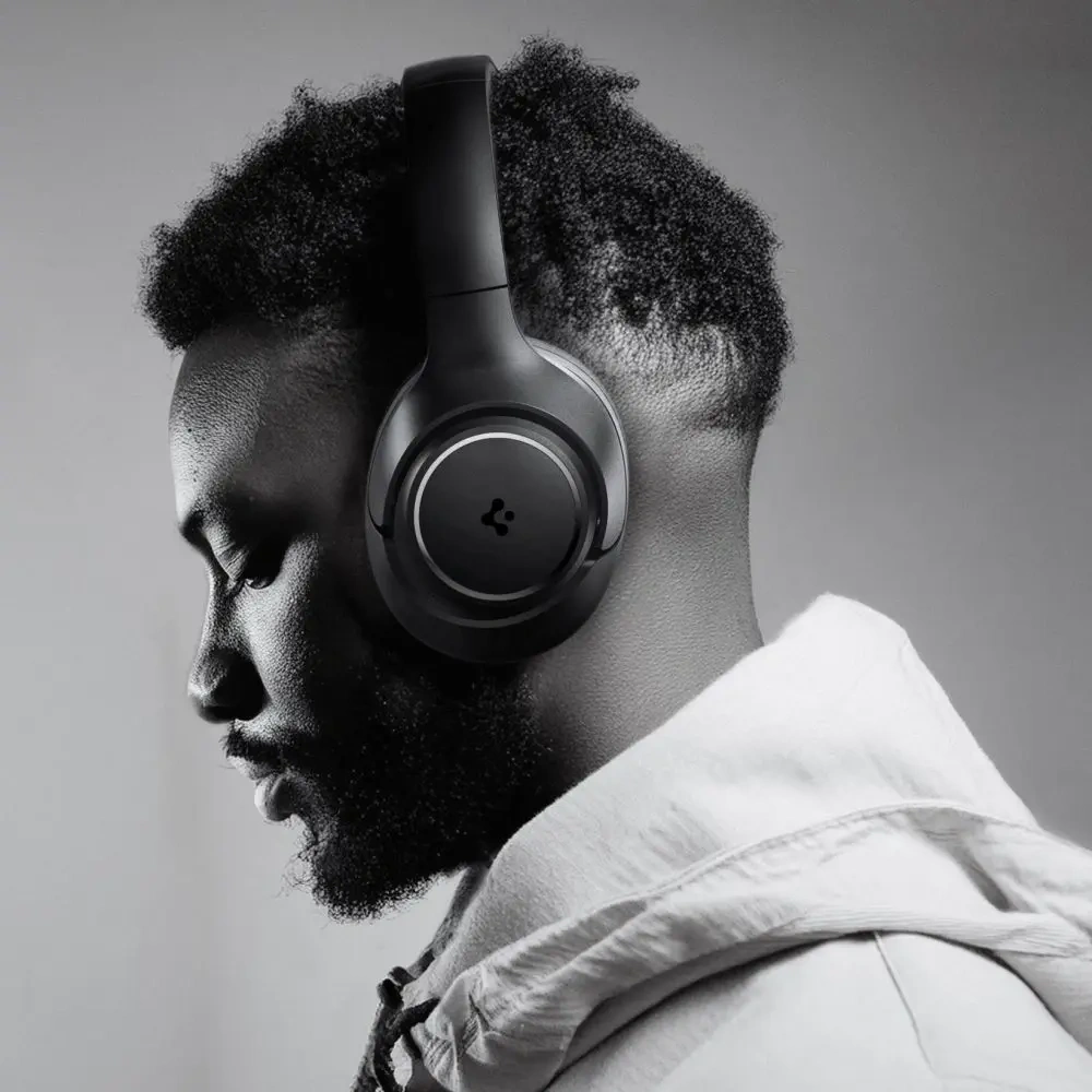 Bezprzewodowe słuchawki nauszne Spigen SA2403 ANC Pro Headphones Black