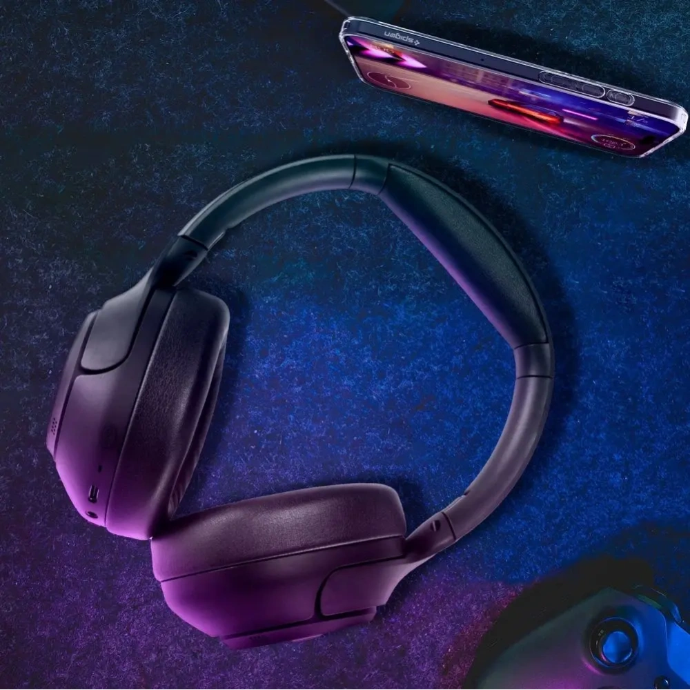 Bezprzewodowe słuchawki nauszne Spigen SA2403 ANC Pro Headphones Black