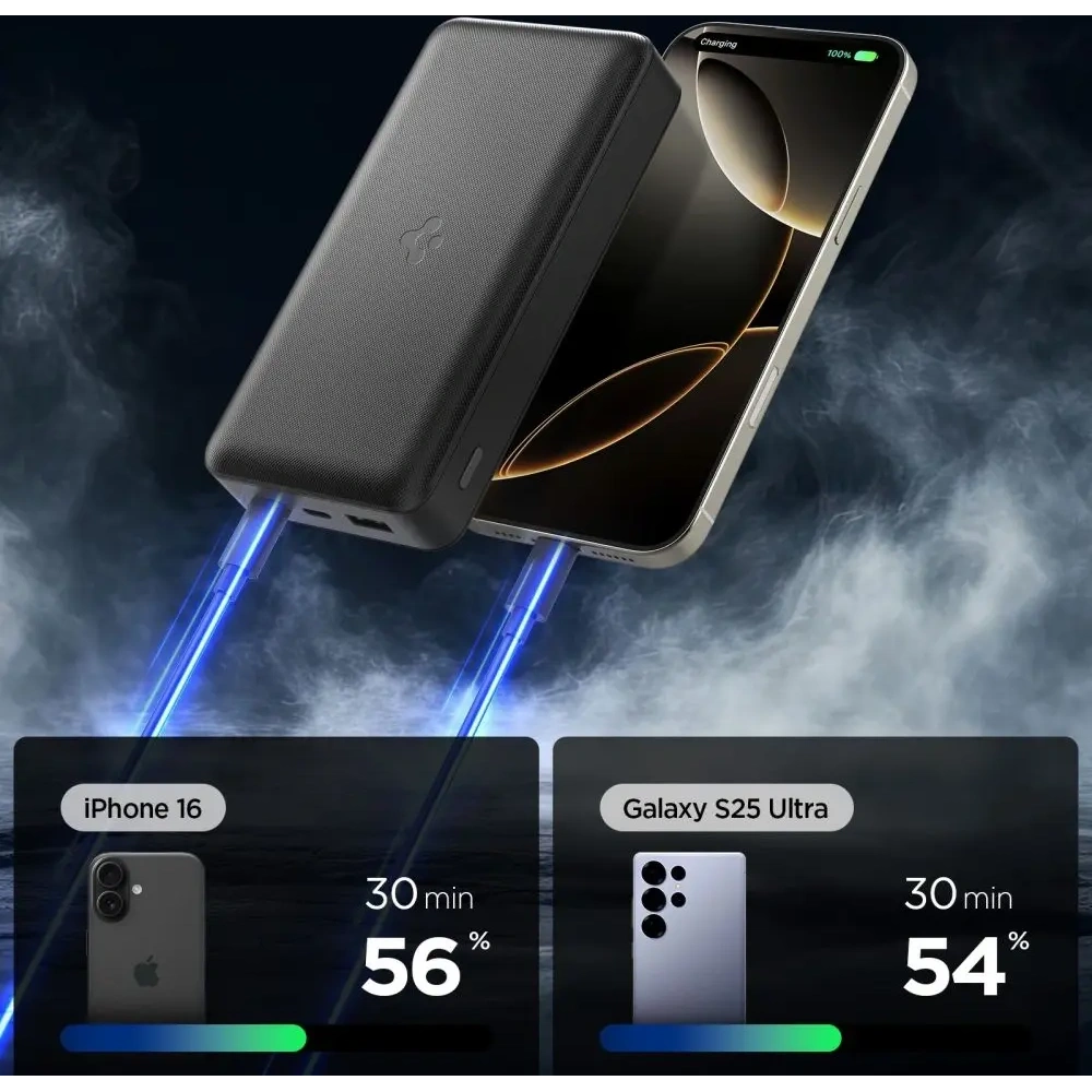 Powerbank Spigen EA3030 Power Bank 30000mAh 30W Black