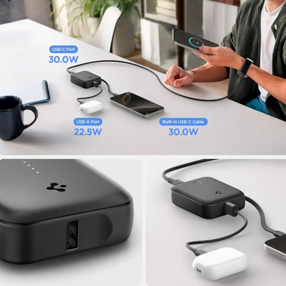 Powerbank Spigen Essentail EA3010BT Power Bank 10000mAh 30W Black