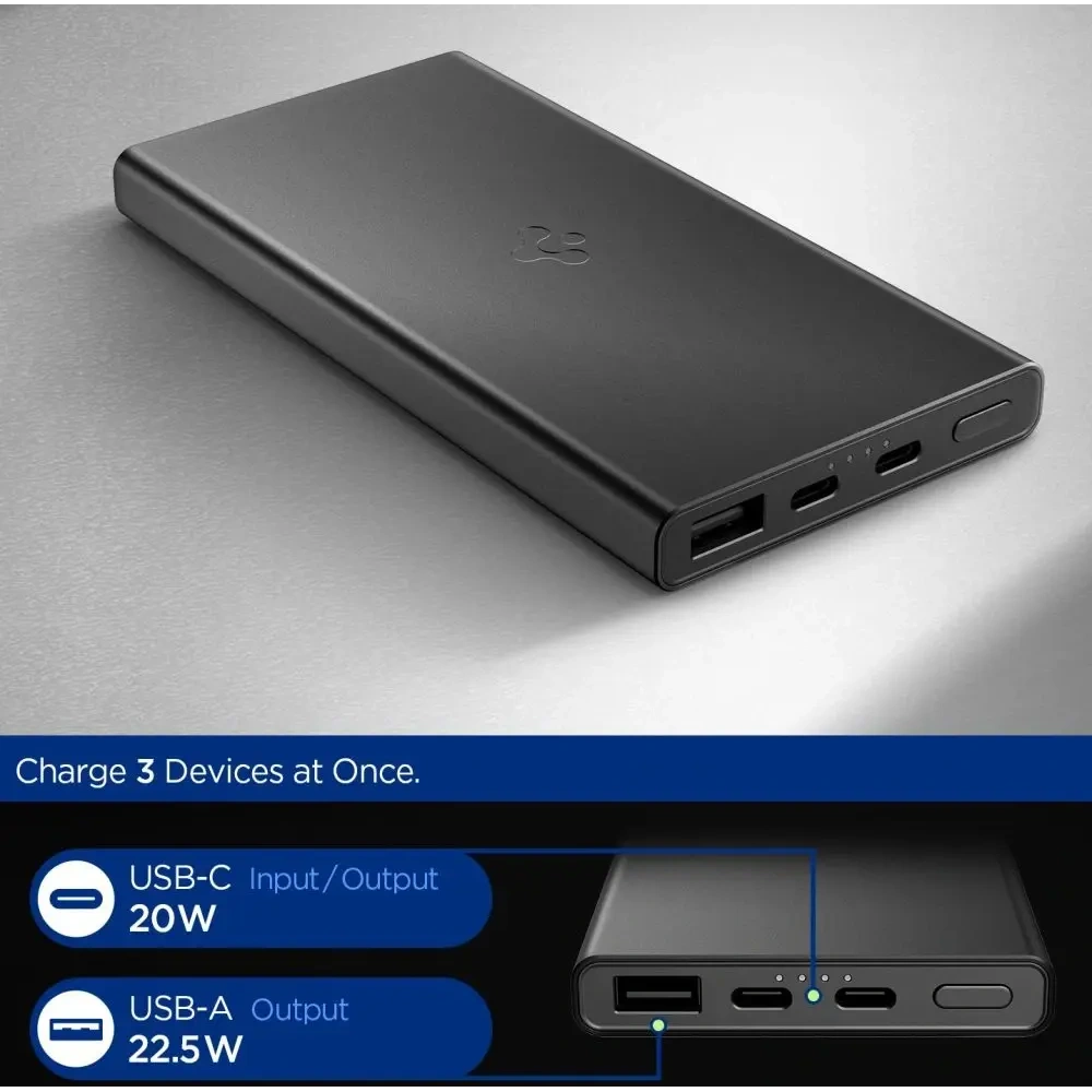 Powerbank Spigen Essentail EA2210 Power Bank 10000mAh 22.5W Black