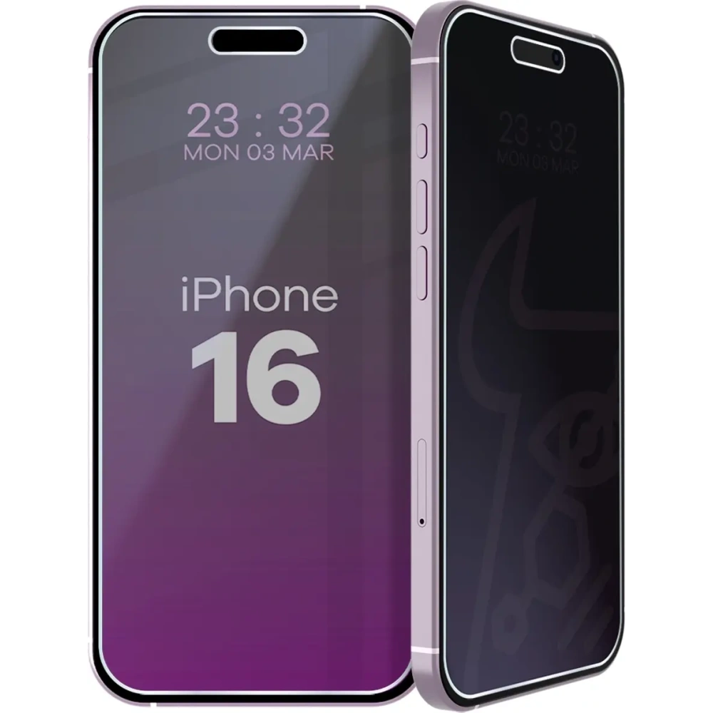Prywatyzujące szkło hybrydowe Bizon Glass Mule Shadow do Apple iPhone 16 matowe