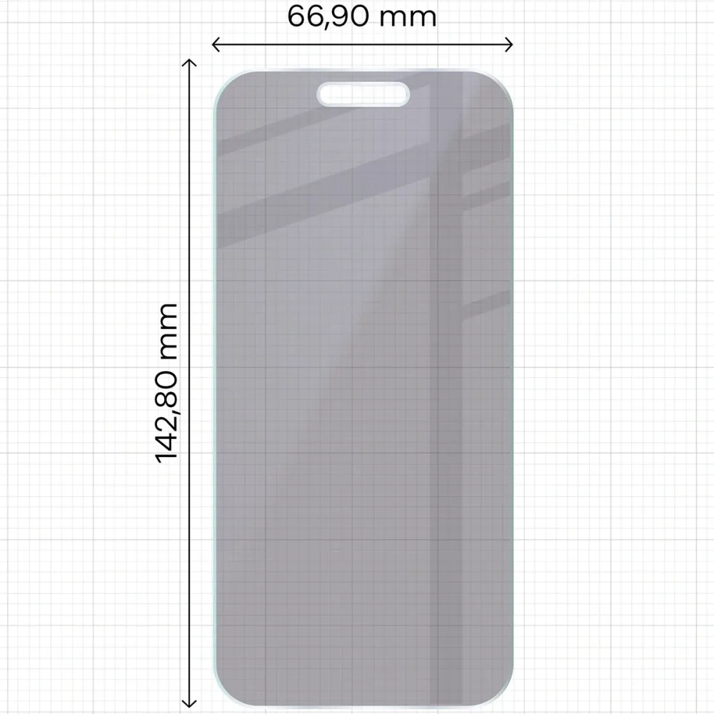 Prywatyzujące szkło hybrydowe Bizon Glass Mule Shadow do Apple iPhone 16 matowe