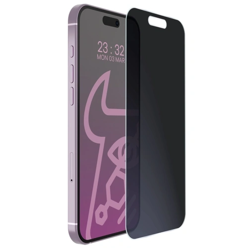Prywatyzujące szkło hybrydowe Bizon Glass Mule Shadow do Apple iPhone 16 matowe