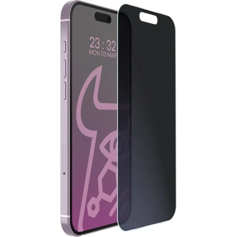 Prywatyzujące szkło hybrydowe Bizon Glass Mule Shadow do Apple iPhone 16 matowe