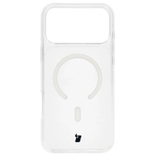 Etui z pierścieniem magnetycznym Bizon Case CrystalO Magnetic do Apple iPhone 17 Pro Max przezroczyste