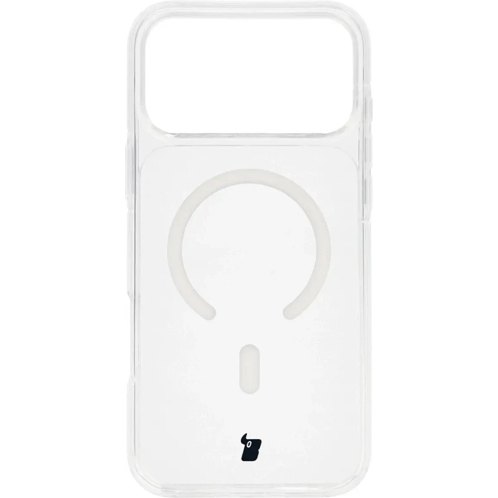 Etui z pierścieniem magnetycznym Bizon Case CrystalO Magnetic do Apple iPhone 17 Pro Max przezroczyste