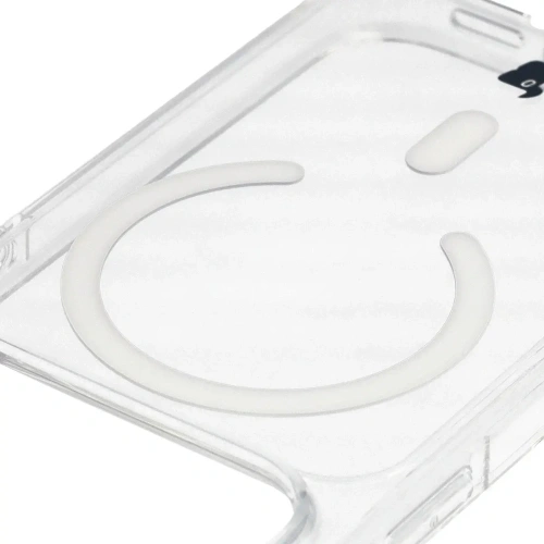 Etui z pierścieniem magnetycznym Bizon Case CrystalO Magnetic do Apple iPhone 17 Pro przezroczyste