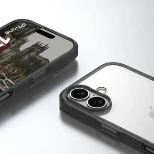 Etui Bizon Case Halo do Apple iPhone 17 przydymione-czarne