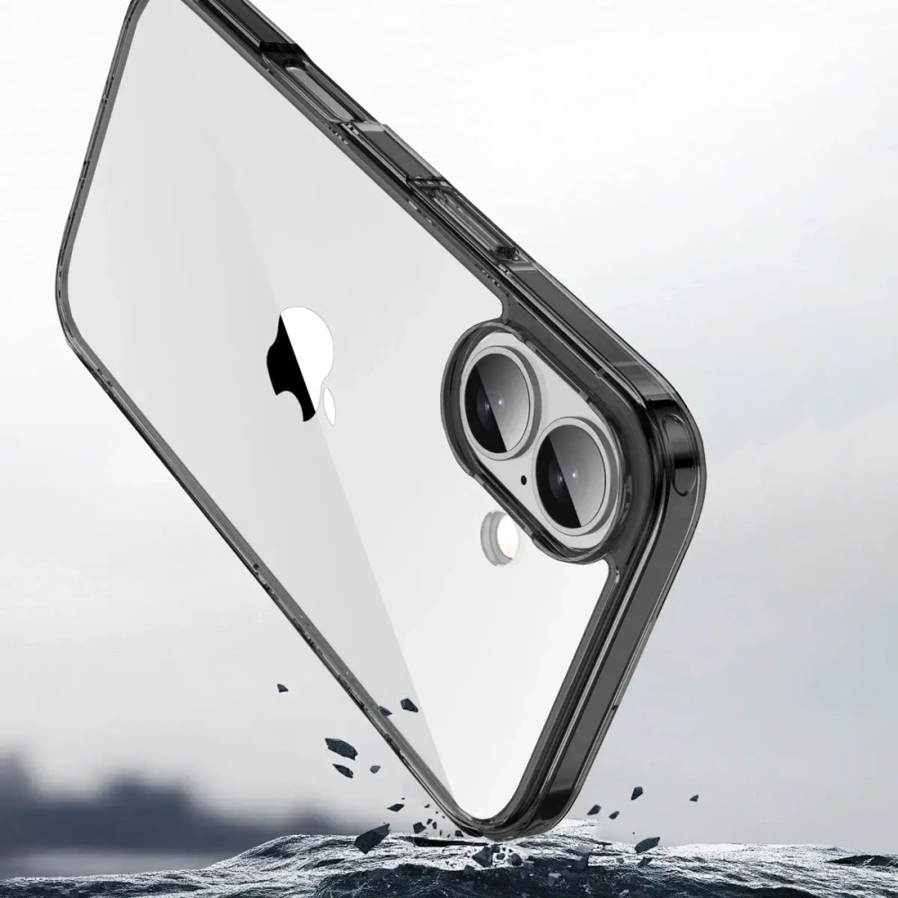 Etui Bizon Case Halo do Apple iPhone 17 przydymione-czarne