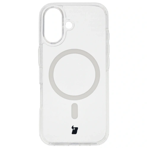 Etui z pierścieniem magnetycznym Bizon Case CrystalO Magnetic do Apple iPhone 17 przezroczyste