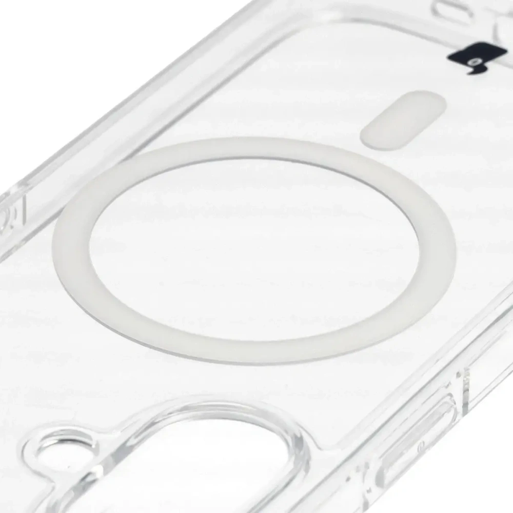 Etui z pierścieniem magnetycznym Bizon Case CrystalO Magnetic do Apple iPhone 17 przezroczyste