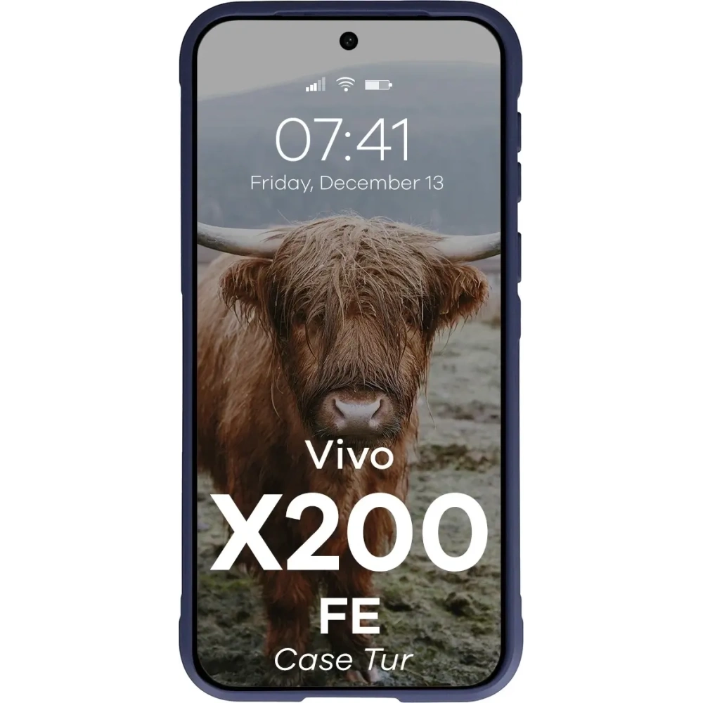 Pancerne etui Bizon Case Tur do Vivo X200 FE granatowe