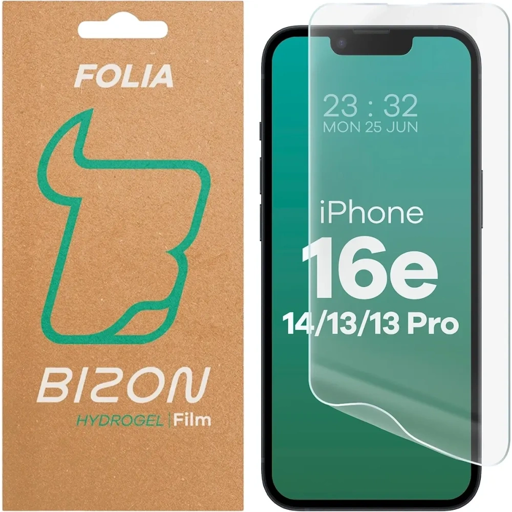 Folia hydrożelowa na ekran Bizon Glass Hydrogel Front do Apple iPhone 16e / 14 / 13 Pro / 13
