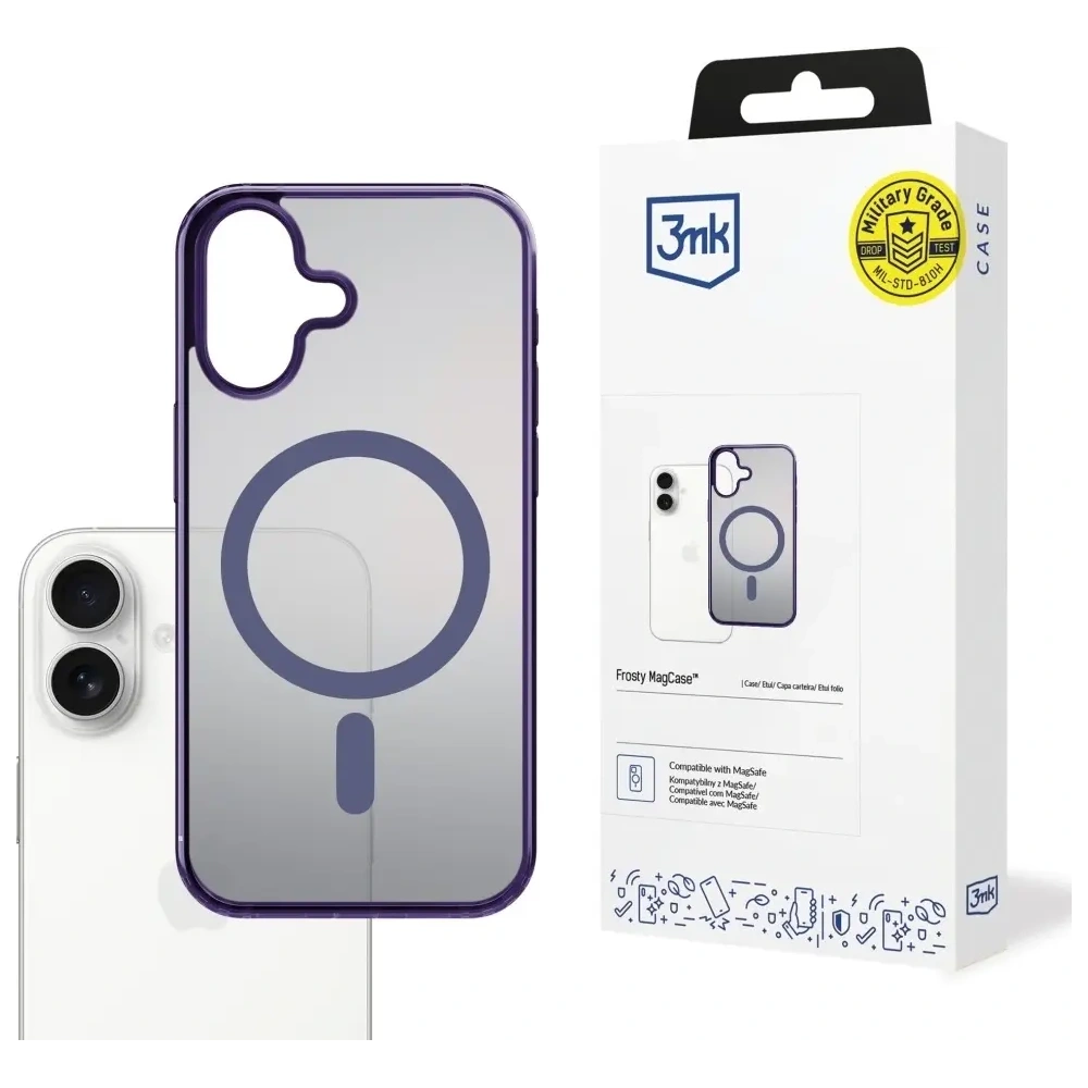 Etui 3MK Frosty MagCase do Apple iPhone 17 fioletowy