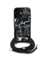 Etui Karl Lagerfeld Crossbody Grained Pattern & Logo do Apple iPhone 16 czarny