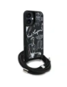 Etui Karl Lagerfeld Crossbody Grained Pattern & Logo do Apple iPhone 16 czarny